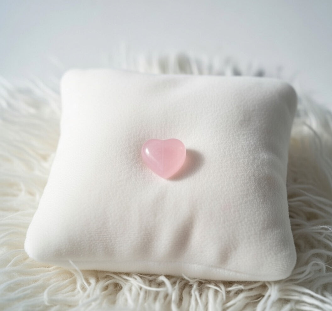 Rosenquarz-Herz-Handschmeichler